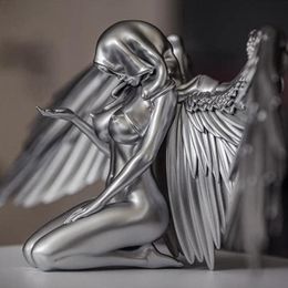 Decorative Objects & Figurines Art Sculpture Angels 3D Resin Sexy Angel Statue For Living Room Yard Garden Home Decor Craft Fairy DIY Artwor