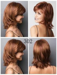 Bobo Short Hair Synthetic Wigs Brown Mixed Colour Wig