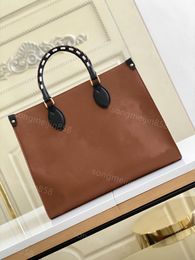 2023 new brand bags Leopard print design tote onthego black Brown shopping package designer bags leather handbag tote bag M58522