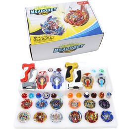 Superking 6 PCS Bey Storage Box Set with Sparking Launchers and Grips Spinning Tops Gift for Children 220526