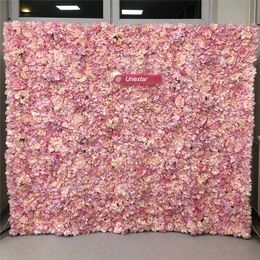 Silk Rose Flower Wall Panels DIY Wedding Decoration Tall Artificial Flowers Wed Decor Birthday Party Background Flower Backdrop