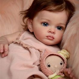 NPK 60CM Finished Reborn Toddler Girl Doll Tutti Hand Paint High Quality 3D skin multiple Layers Painting Visible Veins 220505