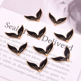 Simple Alloy Dripping Oil Mermaid Tail Alloy Pendant Small Pendant DIY Jewellery Accessories Earrings Earrings Materials 1222780