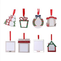 Sublimation Heat Transfer Blank Christmas Tree Pendant DIY Blank Ornament Decorations For Home