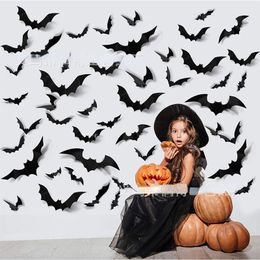 Halloween PVC Bat Stickers Haunted House Decoration