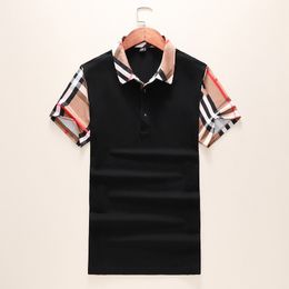 2022 Dropship Fashion Designer Мужские рубашки POLOS Мужчины с коротким рукавом футболка оригинальные одиночные отвороты рубашки куртка Sportswear Jogging Suit M-3XL # 14