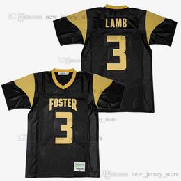 Movie CEEDEE LAMB #3 FOSTER HIGH SCHOOL Jersey Custom DIY Design Stitched College Football Jerseys