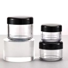 Plastic Cosmetic Cream Test Jar Mini Sample Bottle 3g 5g 10g 15g 20g with Colourful Cap Clear Cosmetics Lotion Container DH8571