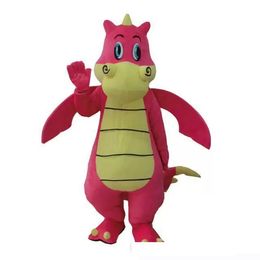 High quality Cartoon Dragon Dinosaur Mascot Costume Carnival Festival Party Dress Outfit for Adult