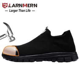 LARNMERM Safety Work Steel Toe Comfortable Lightweight Breathable Antismashing Nonslip Construction Shoes Y200915