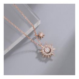 Pendant Necklaces Choker Necklace Chain Bead Sunflower Jewellery Gift For Women Lady Bride Wedding XIN-Pendant