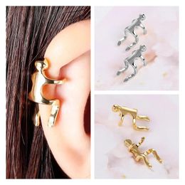 Clip-on & Screw Back CAOSHI Fashionable Design Clip Earrings Women/Men Climber Shape Accessories Trendy Unisex Party Jewellery Wholesale Drop
