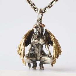 Pendant Necklaces Retro Devil Angel Necklace For Men Women Personality Creative Couple Jewellery GiftPendant