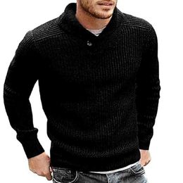 Men Velvet Sweaters Knitted Top Sweater Knit Blouse Autumn Winter Lapel Collar Long Sleeves Thick Warm Knitted Sweater Dress L220730