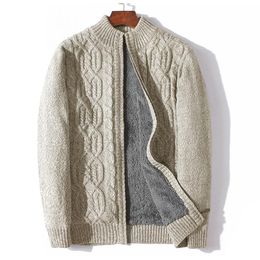 Men's Sweaters Men Thicken Warm Wool Cashmere Winter Cardigan Turtleneck Male Outwear Plus Size 4XL 5XL 6XL 7XL SweaterMen's