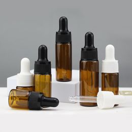 mini 5ml 15ml 20ml amber glass dropper bottles mini empty perfume essential oil aromatherapy sample vial bottles 10ml