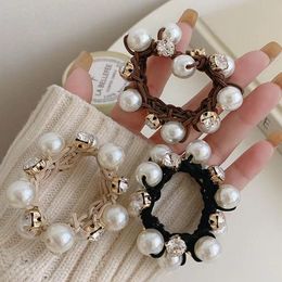 Elegant Pearl Pony Tails Holder For Women Hair Rubber Bands Tied Hair Ring Lady Headdress Jewelry Accessories Bulk Price