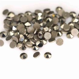 Drilling Up 0.8-2mm Round Shape Flat Back Loose Brass Color Marcasite Stone Beads For DIY Jewelry Gems
