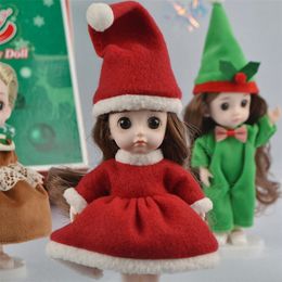 Vestiti di Natale per bambola Bjd OB11 16 cm bambole vestire costumi regali ragazze bambini bambini giocare casa giocattoli 220505