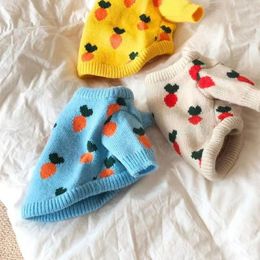 Dogs and cats pet clothes warm cute Teddy Bichon Pomeranian small dog clothes carrot sweater