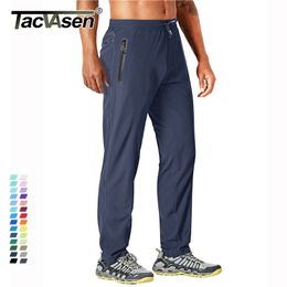 Men's Pants TACVASEN Outdoor Men Quick Dry Straight Running Hiking Elastic Lightweight Yoga Fitness Exercise Sweatpants Joggers 220826