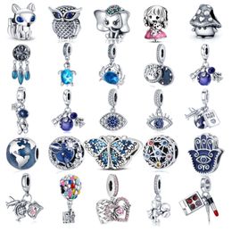 925 Silver Fit Pandora stitch Bead Trendy Charms Plata De Ley Bracelet Charm Beads Dangle DIY Jewellery Accessories