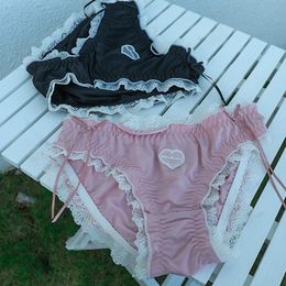 Women Girls Panties Briefs Lolita Cute Cotton Ice Silk Fairy Underwear Japanese