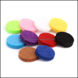 Spacers Jewellery Findings Components 15Mm Felt Pads Colorf Oil Pad For 22Mm Aromatherapy Snap Buttons Per Essential Diffuser Locket Button