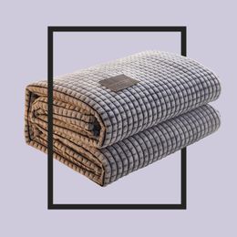 Blankets Milk Fleece Blanket Baby Toddler Bedspread For Bed Plaid On The Couch Quilt Bedding Cover