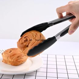 Sublimation Tool Silicone BBQ Grilling Tong Kitchen Cooking Salad Bread Serving Tong Non-Stick Barbecue Clip Clamp Stainless Steel Tools Ga
