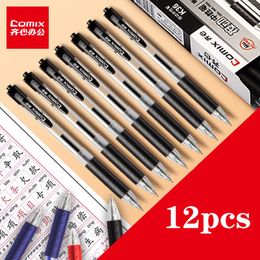 12pcsset 0.5mm Gel Retractable Ink Roller Ball Pens for Smooth Writing with Comfort Grip K36 Office School Student use Y200709