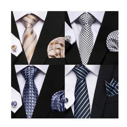 Bow Ties 7.5 Cm Gravatas Men High Grade Woven Silk Tie Handkerchief Pocket Squares Cufflink Set Necktie Orange Paisley Male Fit WeddingBow