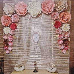 Decorative Flowers & Wreaths Easy DIY Paper For Wedding Backdrop Decorations Crafts Nursery Wall Deco Art Baby Shower Birthday Floral DecoDe