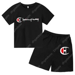summer outfits for boys UK - Tracksuit Summer T-shirts 14 Years Old Girls Brand Sweatshirt Pants Kids 2 Pieces Clothing Suits Boys Sportswear Short Sleeves