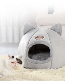 -Novo conforto profundo do sono na cama do gato do inverno Pequena cesta de calça de cachorro pequeno Produtos animais de estimação Tenda Cozy Cave Beds Indoor