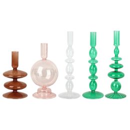 Candle Holders Candlestick Glass Holder Stand Table Centerpieces Home Decor For Wedding Festival Party