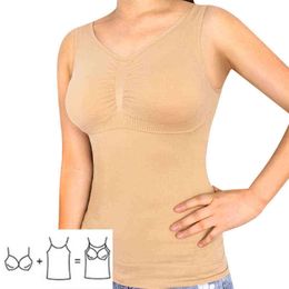 Waist and Abdominal Shapewear Shaper Slim Up Lift Plus Size Bra Tank Top Women Body Removable Underwear Slimming Vest Corset 0719