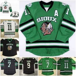 VipCeoWVintage North Dakota State Jersey 5 Chai Genoway 11 Darcy Zayak 29 Brock 100% Stitched Fighting Sufo University Hockey Jerseys