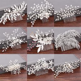 Wedding Combs Bridal For Hair Silver Colour Pearl Head Jewellery Women Accessories 220726