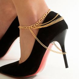 Bohemia Multilayer Chain Beach Tassels Shoe Chain Anklet for Women Stylish Turkish Anklets Bracelet Barefoot Foot Jewelry