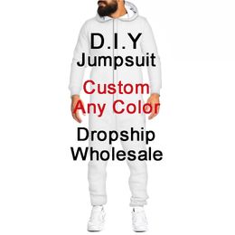 Custom Print Men s Jumpsuit Party Hip hop Pajamas Zipper Rompers Oversized Clother Male Graffiti Street Style Dropship Wholesale 220713