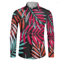 Men's Dress Shirts Drop Plus Size Hawaiian Long Sleeve Shirt Men Custom Wedding Party Mens 6xl Polyester For MenMen's Vere22