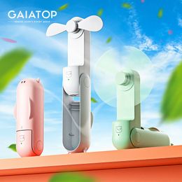 GAIATOP Rechargeable Hand Fan Mini USB Portable Small Foldable Personal Handheld For Outdoor Travel Home With Power Bank 220505