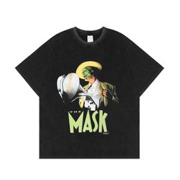 -Film classico americano The Mask Poster Vintage Men and Women Funny coppia sciolta t-shirt a manicotto corto 220429