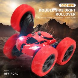 EX5 RC Stunt Car Drift Deformation Buggy Rock Crawler Roll Double sided Flip Kids Robot Tracked Tank Mini Rollover Toy 220608