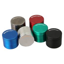 High Quality Sharkston smoking accessories Backwoods Dry Herb Tobacco Big Metal Grinders 40/50/55/63mm Zinc Alloy 4Layers Various Colors