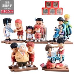 10CM Slam Dunk Kaede Rukawa Anime Figure Sakuragi Hanamichi Mitsuyoshi Anzai Akagi Takenori Action Toys 220520