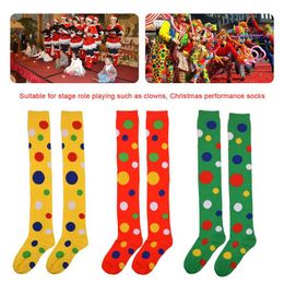 Socks & Hosiery Clown Colourful Party Home Gift Knee Cotton Stockings Knee-high Over Woman COTTONSocks