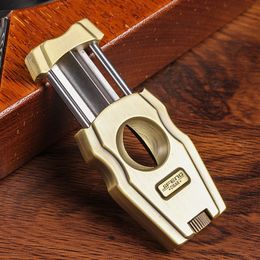 Monsoon V-mouth Cigar Cutter Scissors Metal Cigar Cutter Perforated Cuban Cigar Tool Accessories Gift Box Smoking Accessories