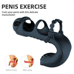 7 Mode Vibrating Penis Massager Ring Dildo Vibrator for Men Clitoral Stimulatior Remote Control Vibrators sexy Toys Couples